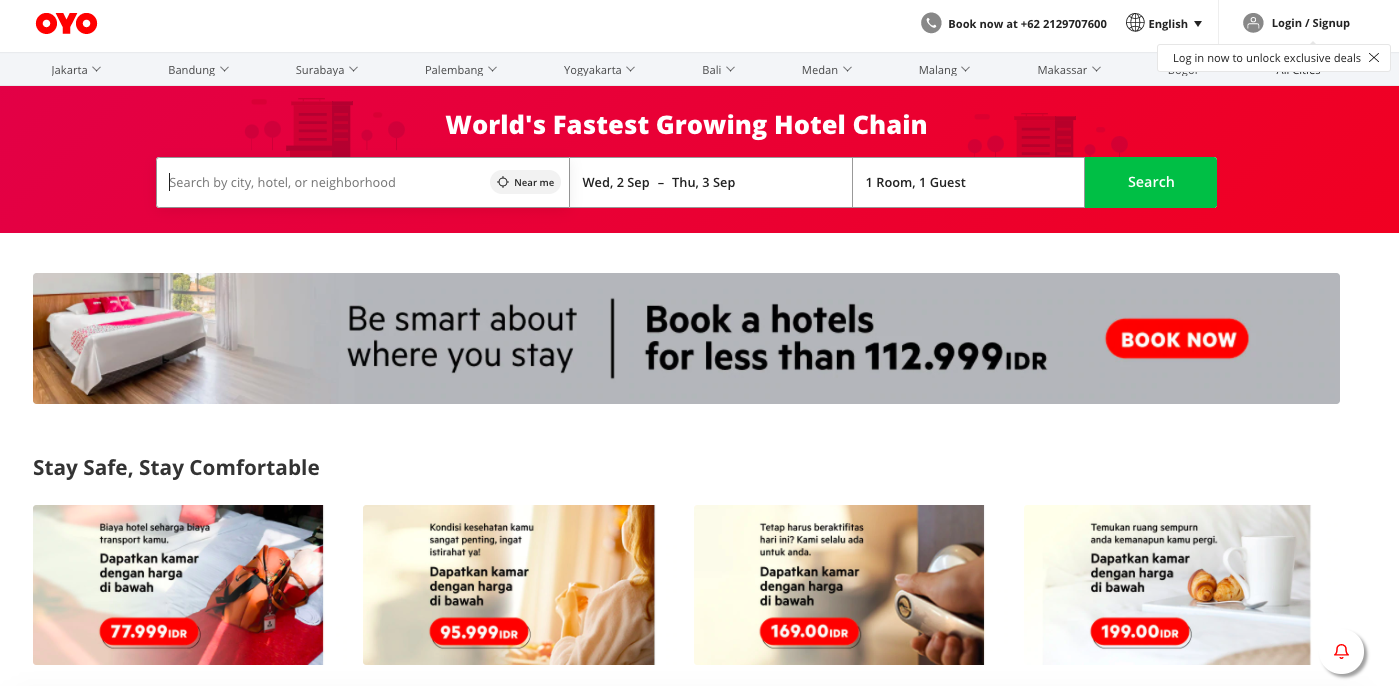 OYO Indonesia website