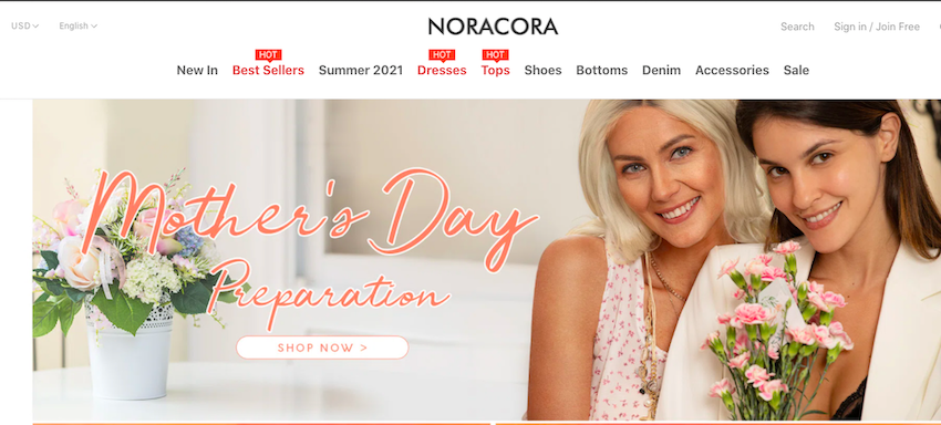 Noracora website