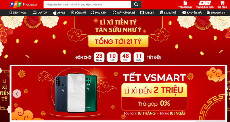 FPT Shop website