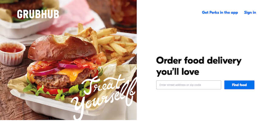 Grubhub website