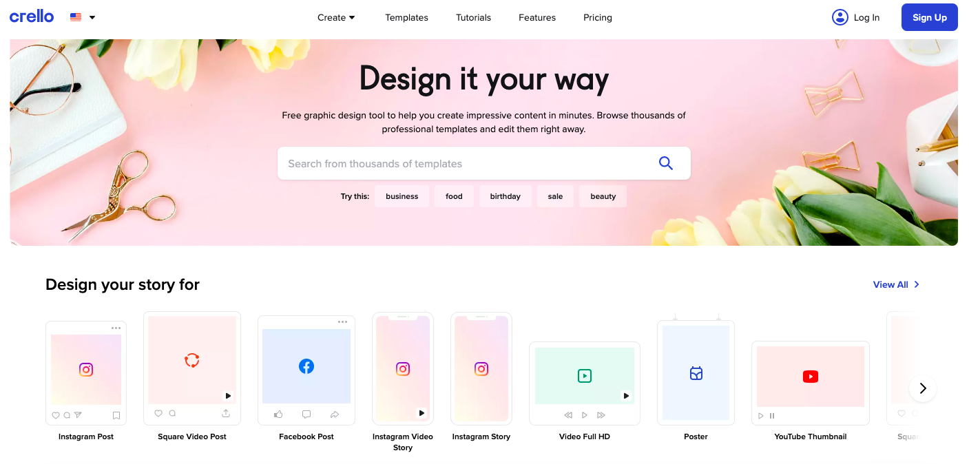 Crello website