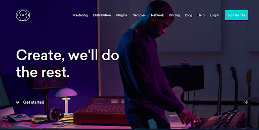 LANDR website