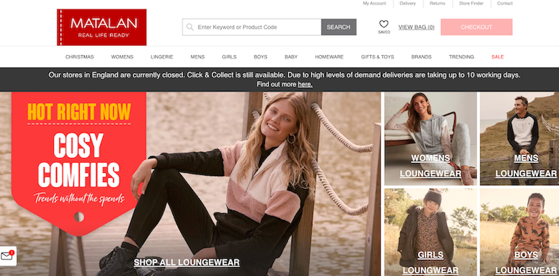 Matalan website