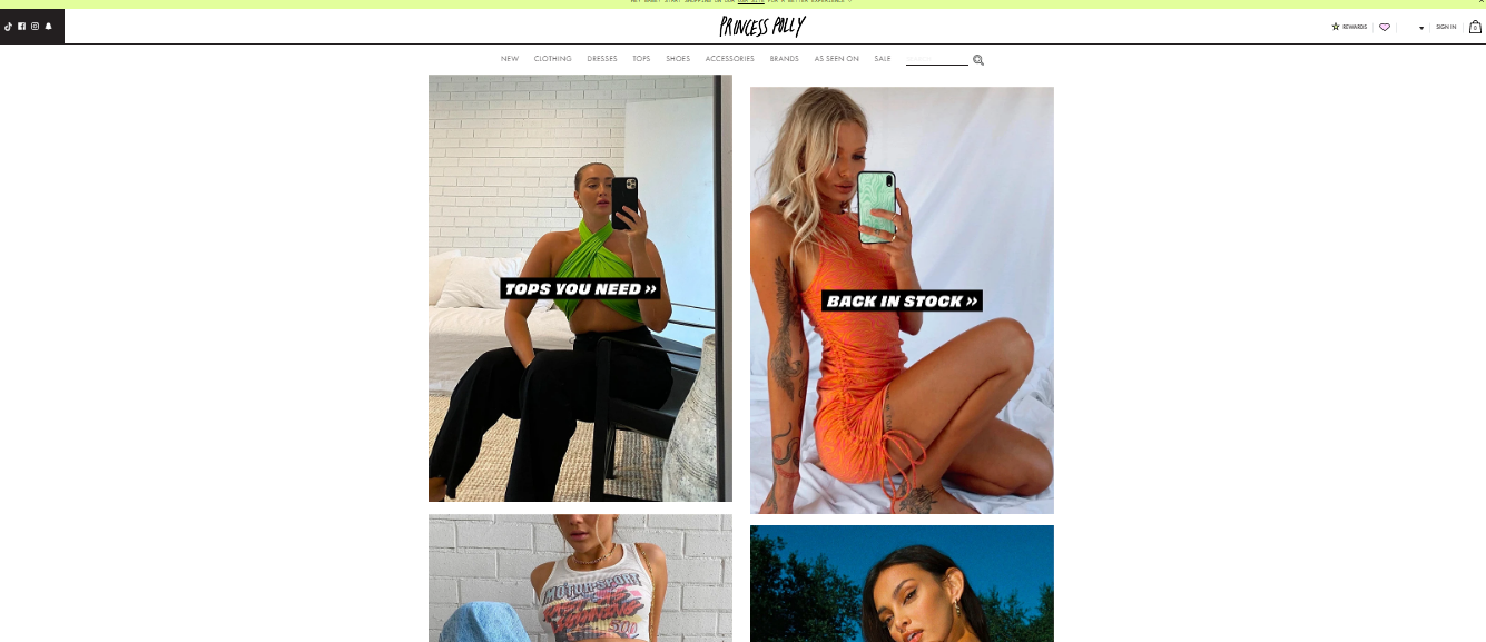 Princess Polly website