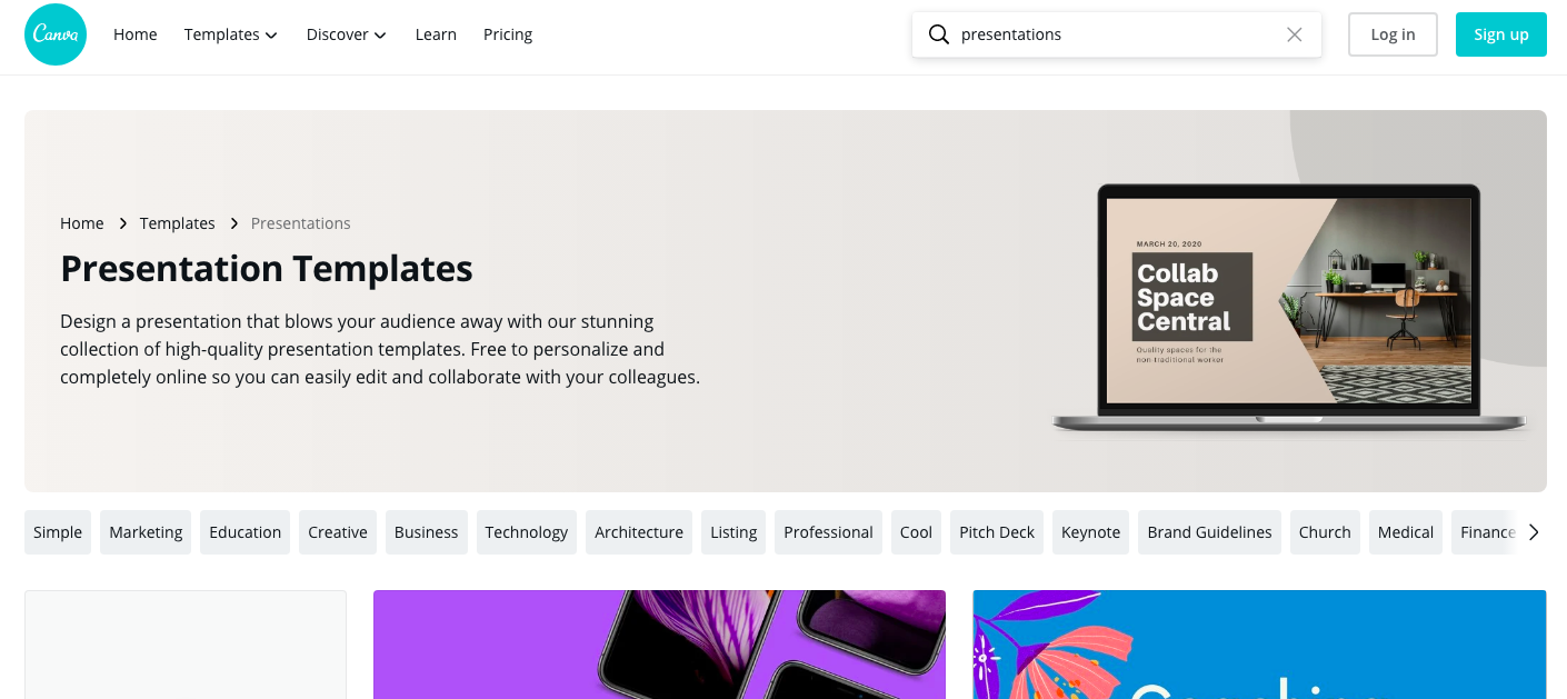 Canva website