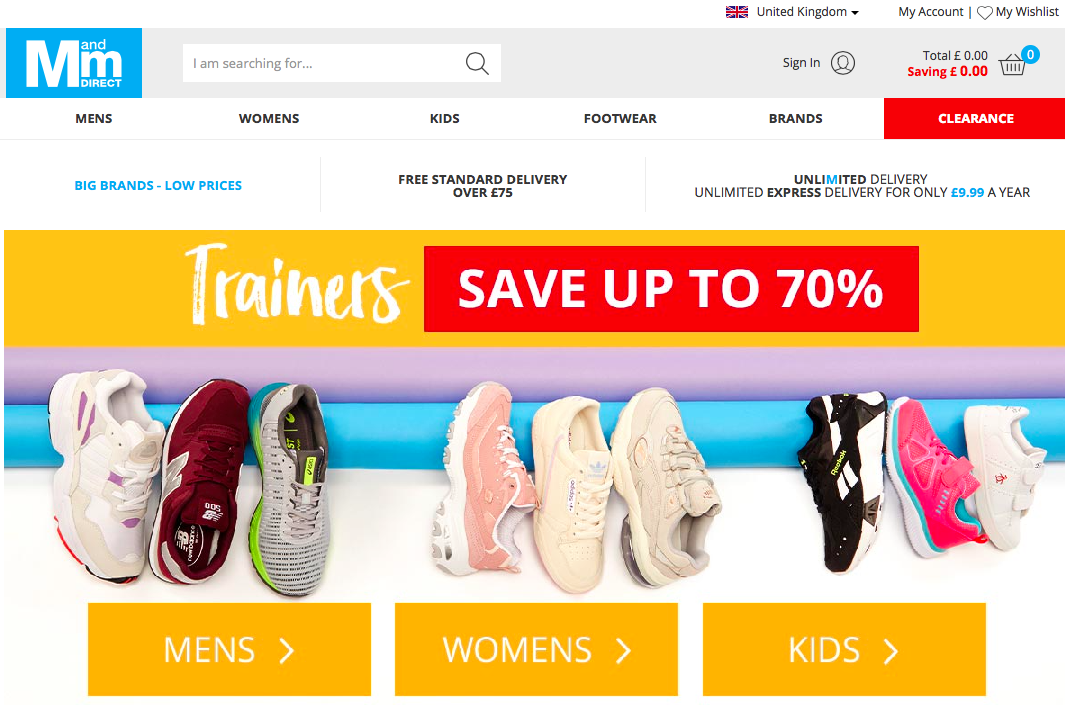 MandMDirect website