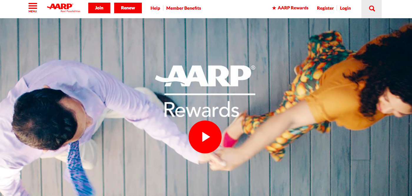 AARP Rewards website