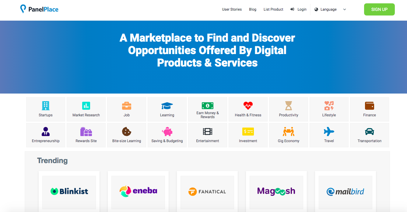 Panel Place website