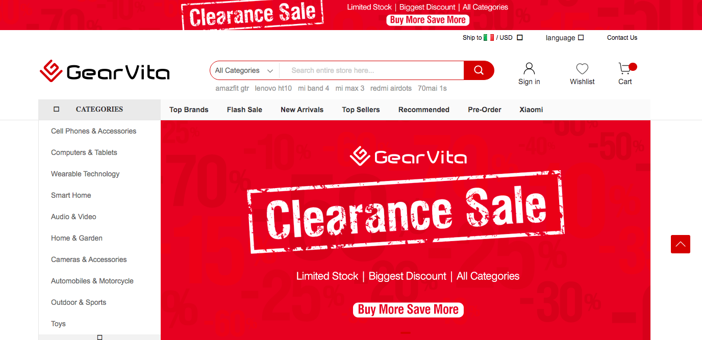 Gearvita.id website