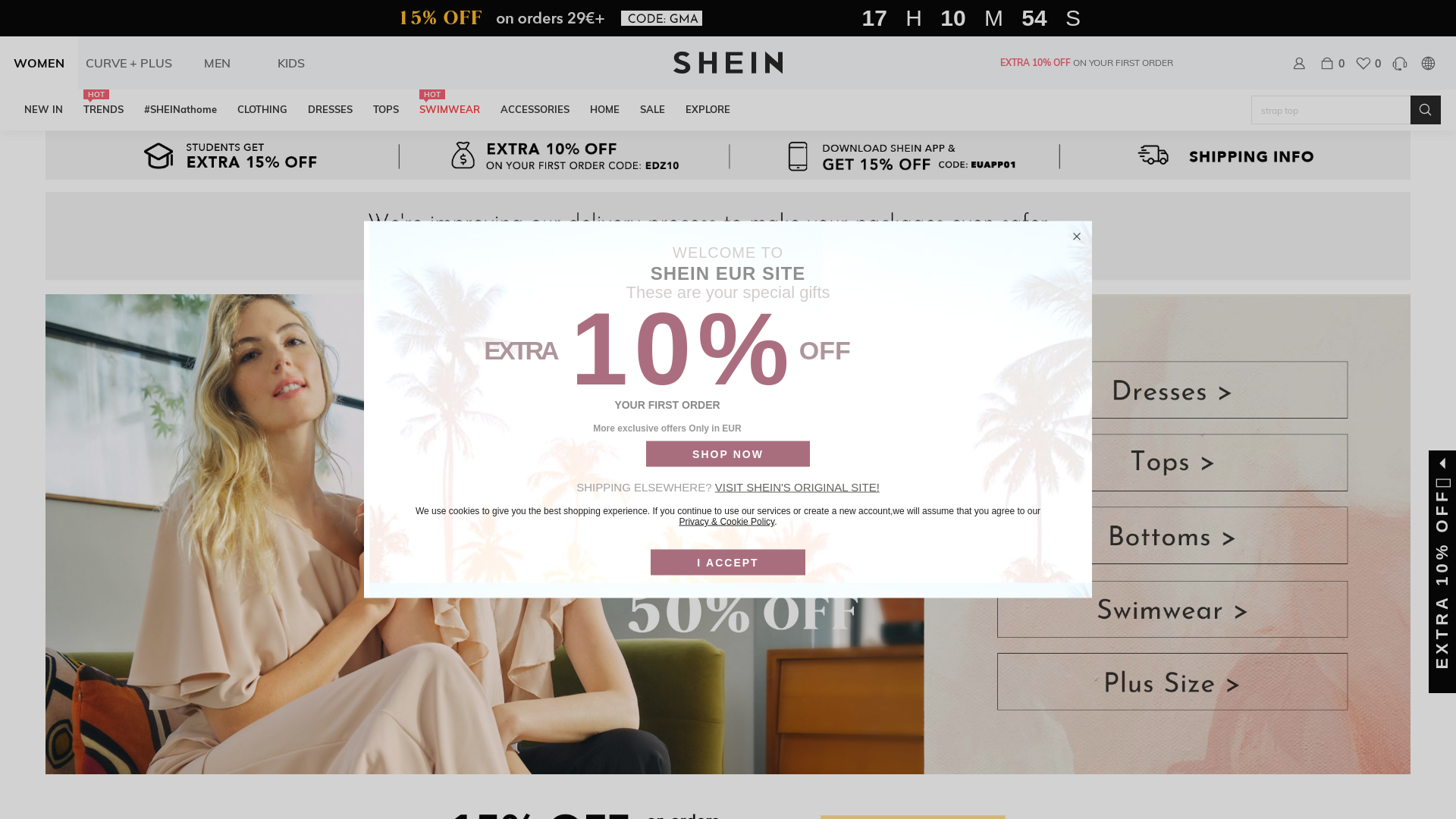 Shein / CPS website