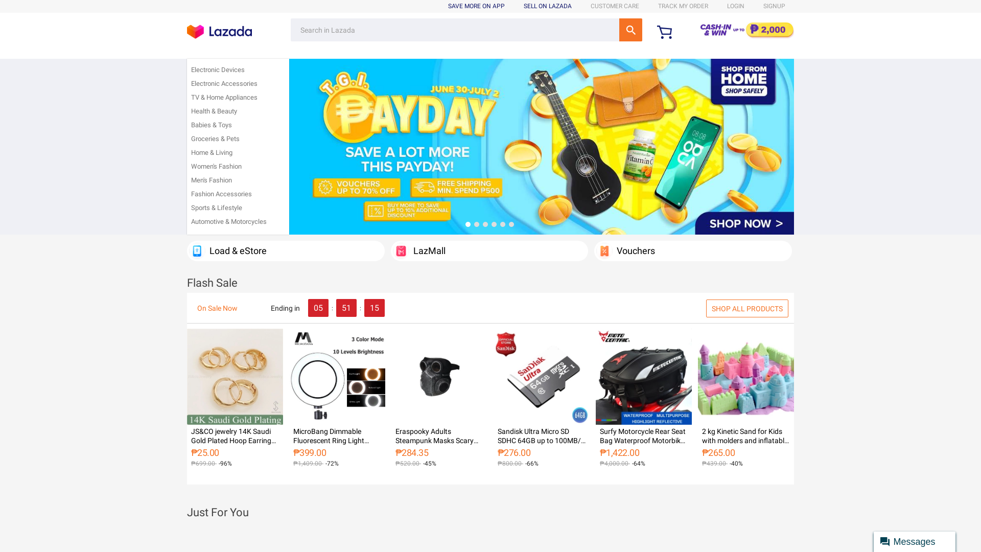 Lazada Philippines website