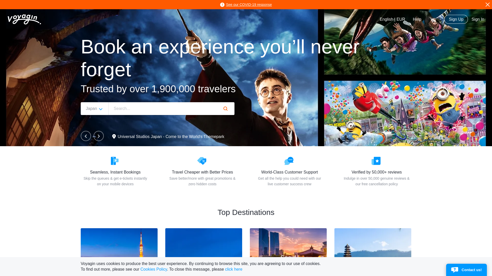 Voyagin website