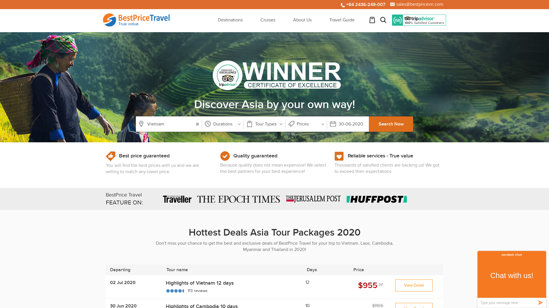 BestPriceTravel website