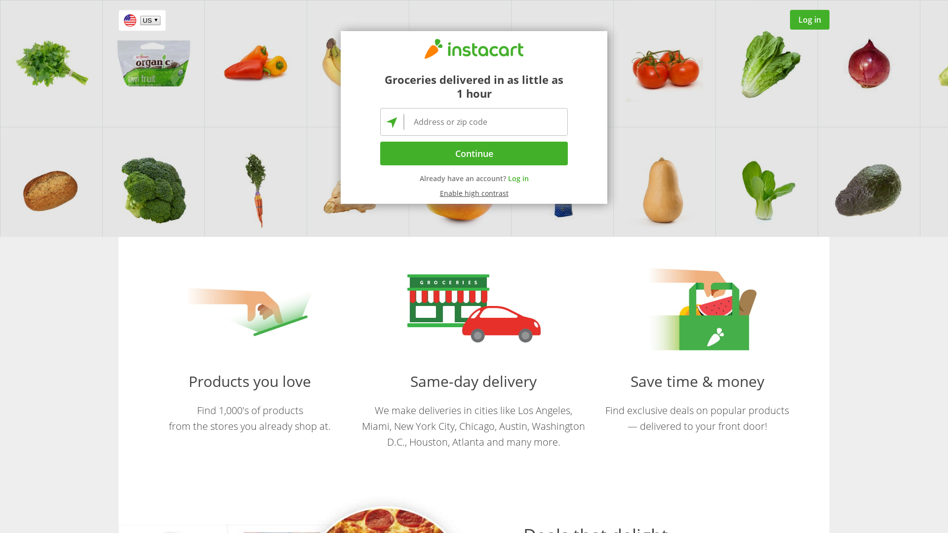 Instacart / CPS website