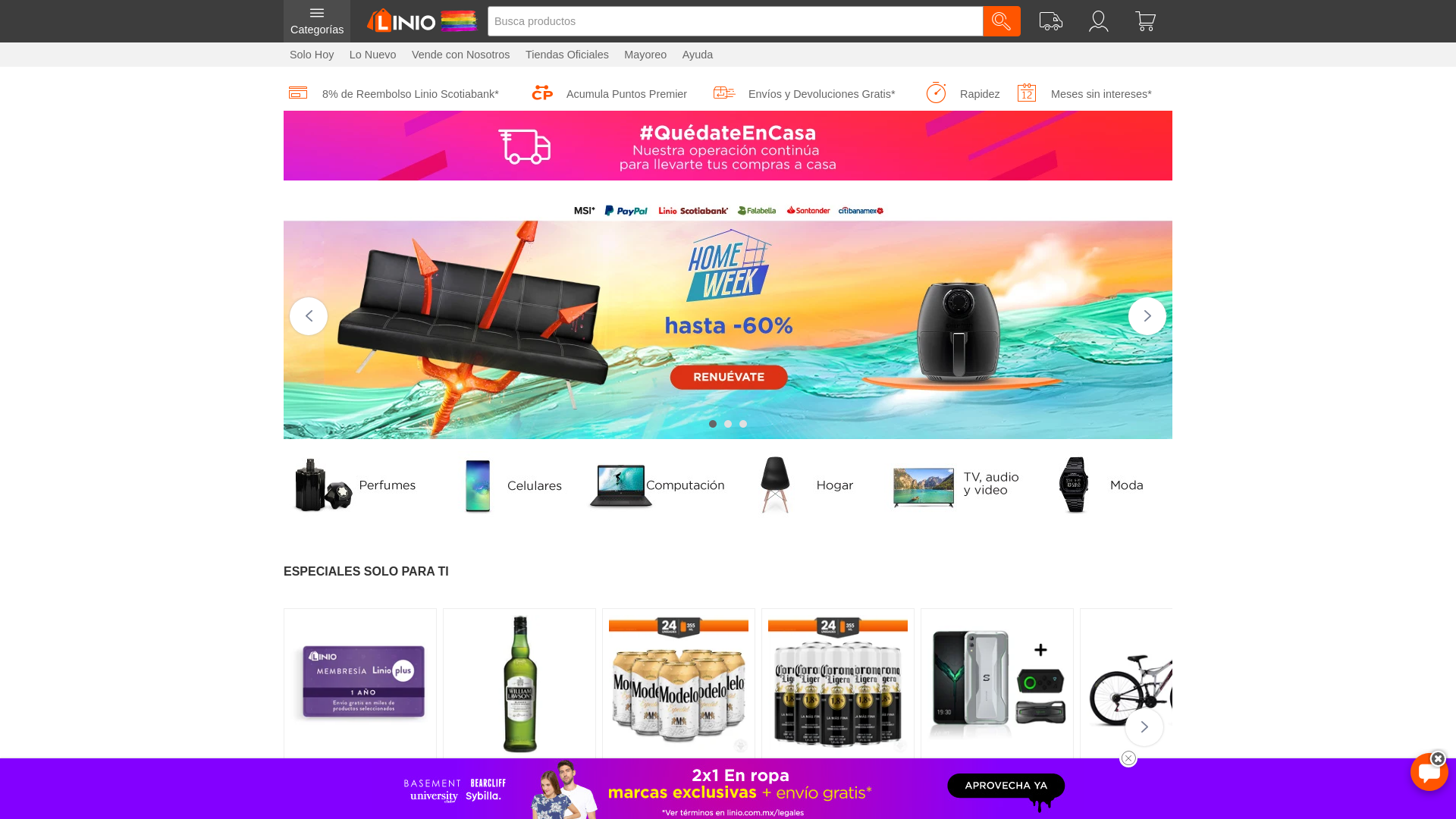 Linio Mexico website