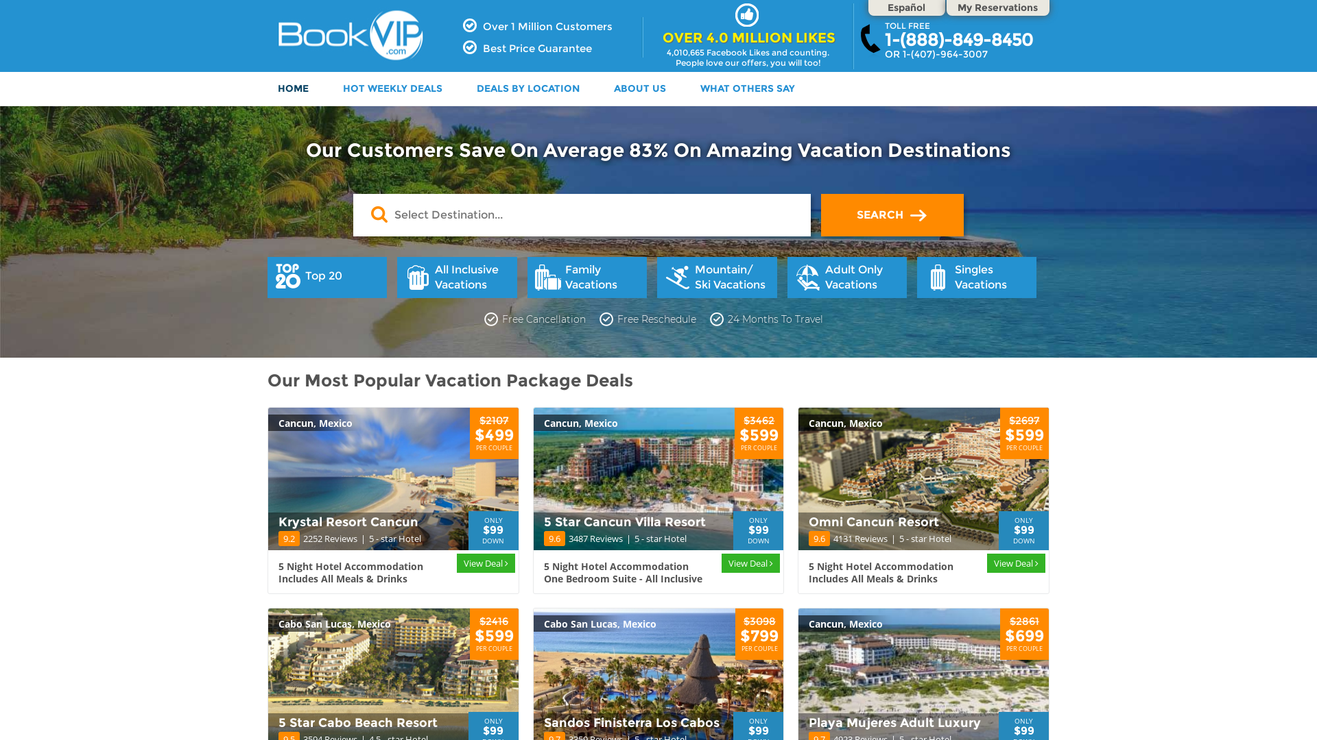BookVIP WW website