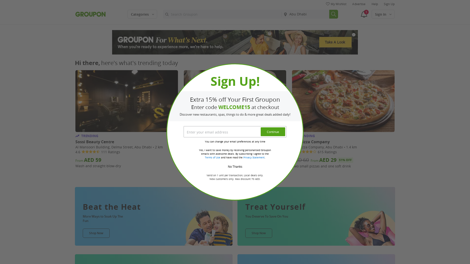 Groupon AE website