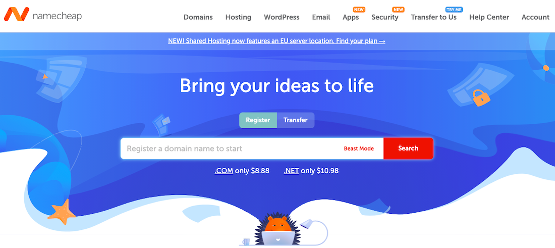 Namecheap website