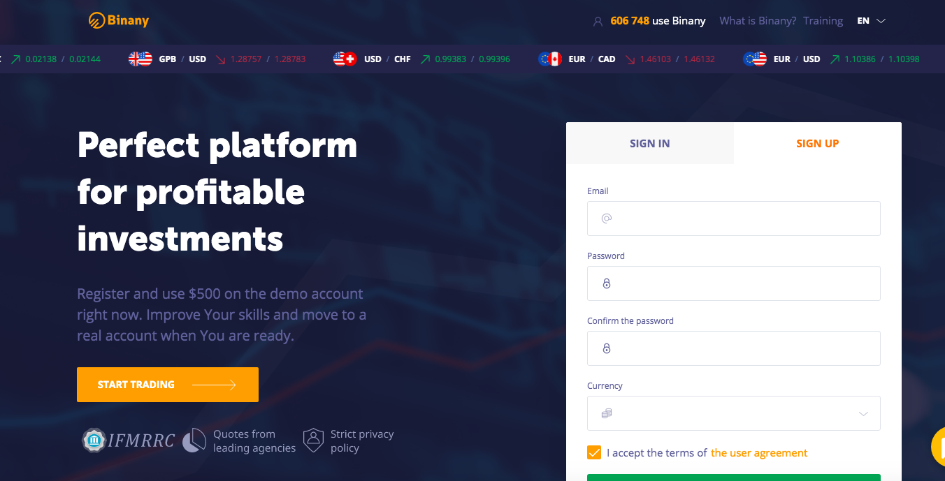 Binany website