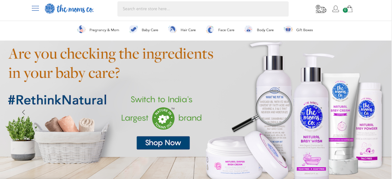 The Moms Co. website