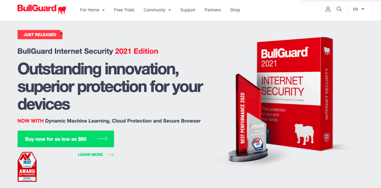 BullGuard VPN website