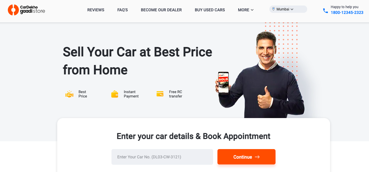 Cardekho website