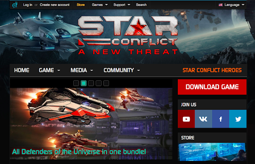 Star Conflict website