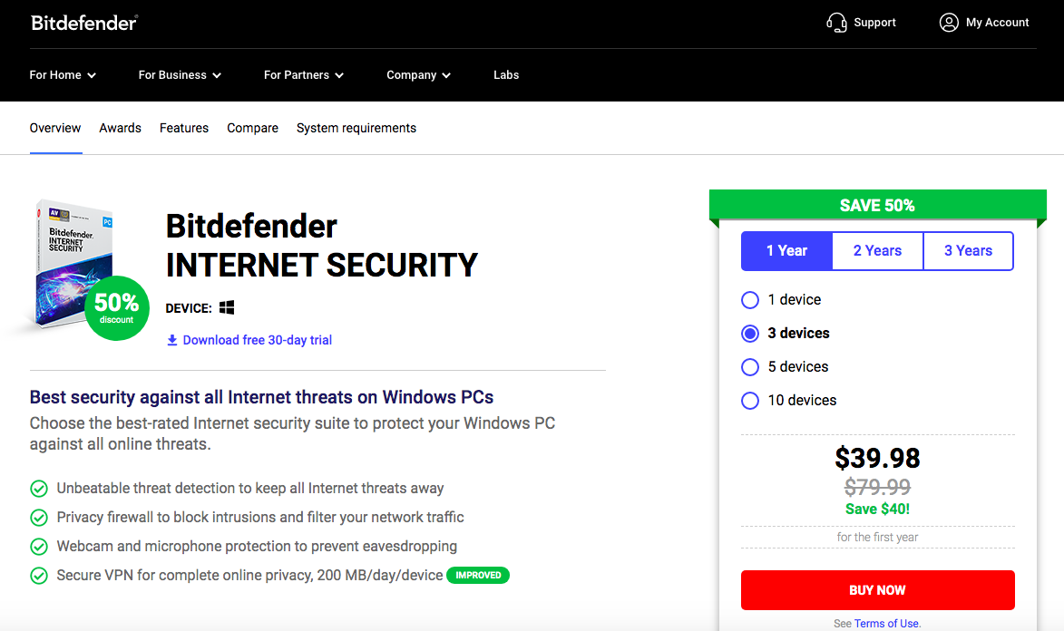 Bitdefender website