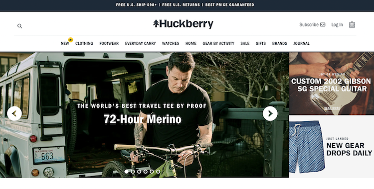 Huckberry website