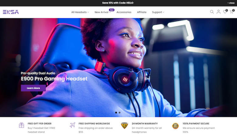 EKSA Gaming website