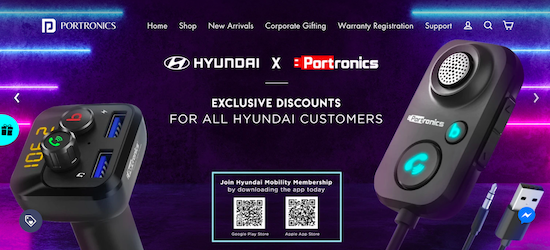 Portronics website