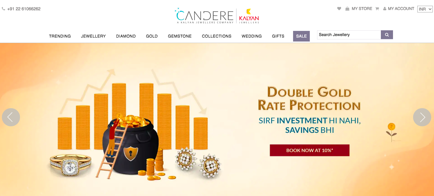 Candere website